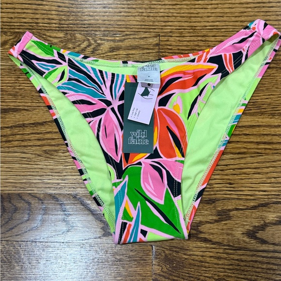 wild fable Other - Wild Fable Neon Floral Bikini Bottom